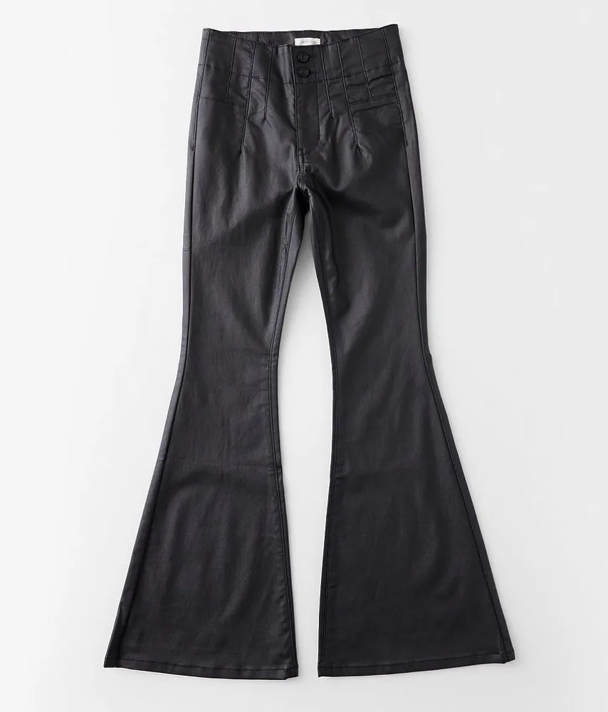 Girls - Modish Rebel Faux Leather High Rise Flare Pant