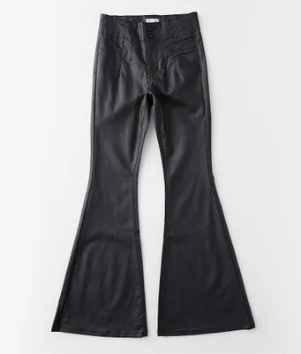 Girls - Modish Rebel Faux Leather High Rise Flare Pant