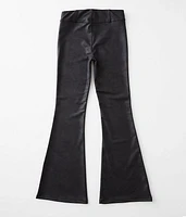 Girls - Faux Leather High Rise Flare Pant