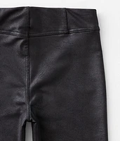 Girls - Faux Leather High Rise Flare Pant