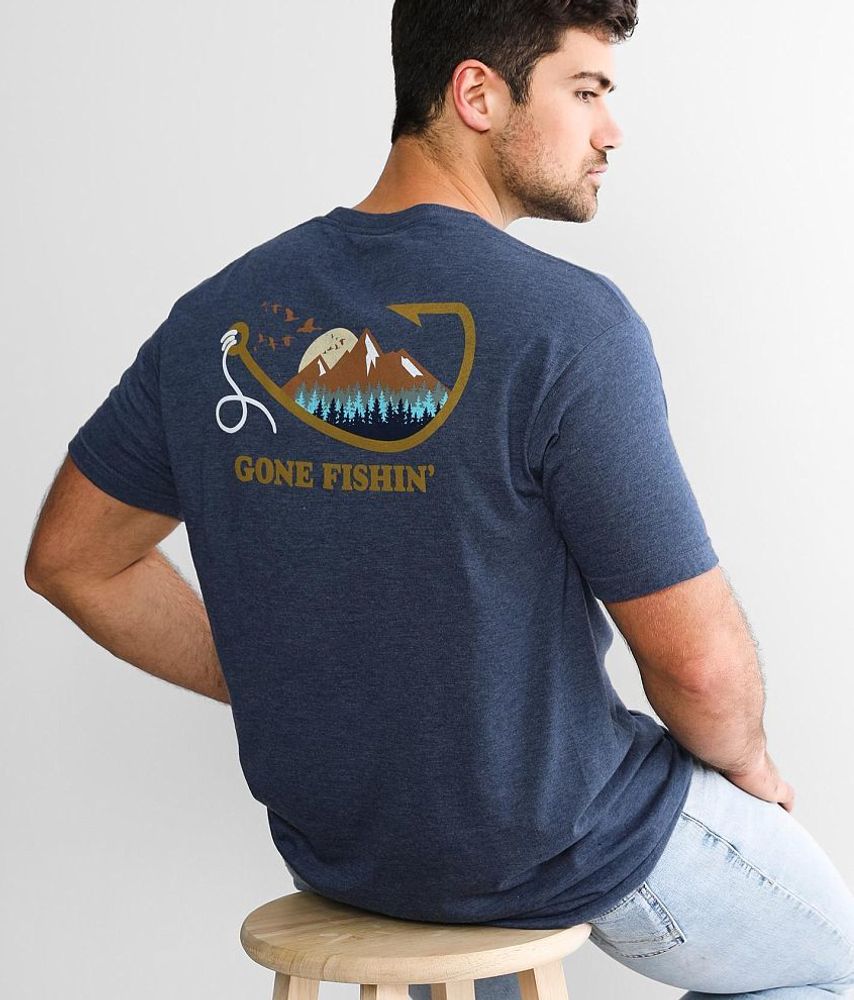 Busch Gone Fishing T-Shirt-Large 