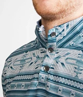 Southwestern Mock Neck Pullover