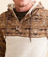 Southwestern Henley Hooded Sweatshirt