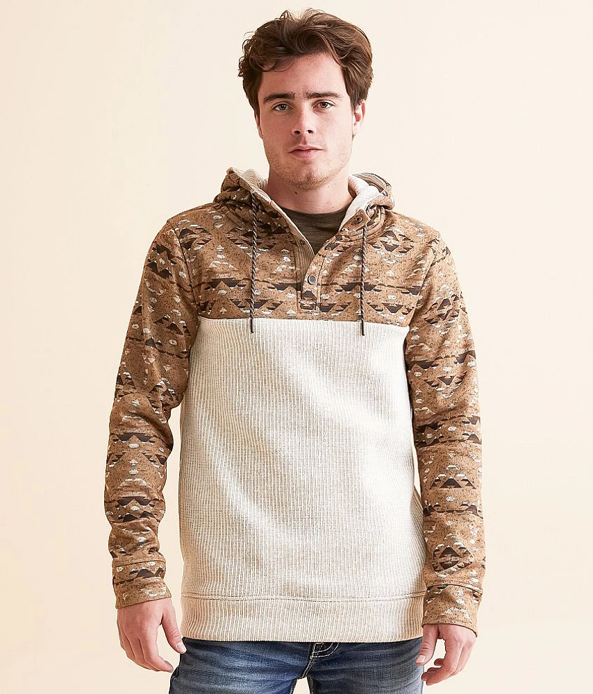 Southwestern Henley Hooded Sweatshirt
