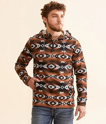 Departwest Southwestern Quarter Zip Hooded Sweatshirt