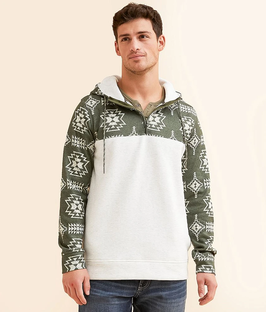 Departwest Pieced Southwestern Hooded Sweatshirt