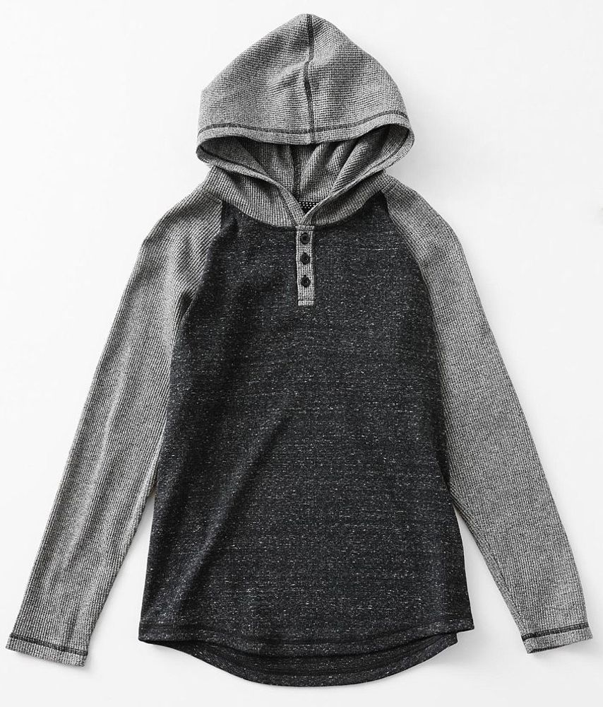 Boys - BKE Pieced Thermal Henley Hoodie