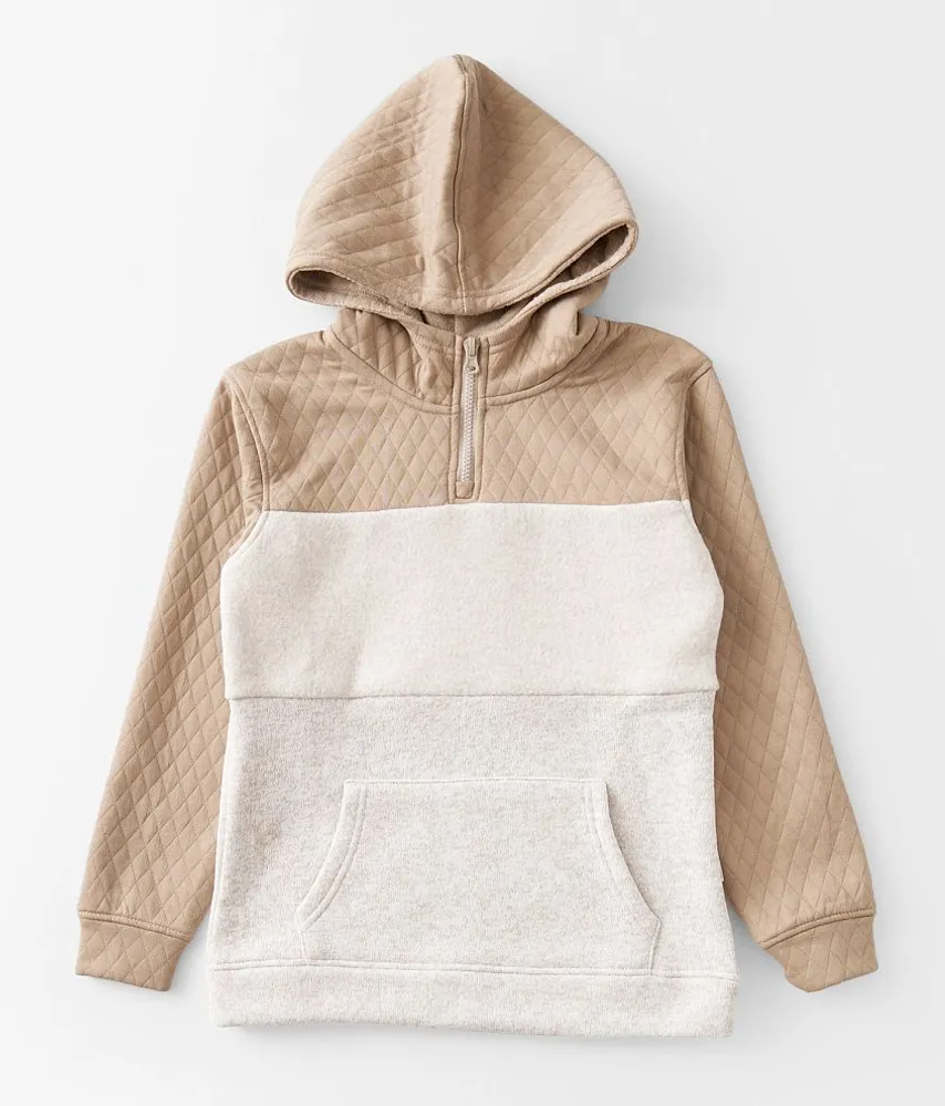 Boys - Quilted Color Block Hoodie