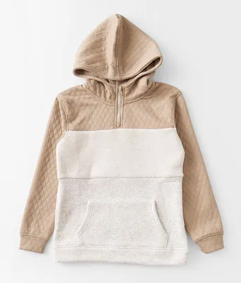 Boys - Quilted Color Block Hoodie