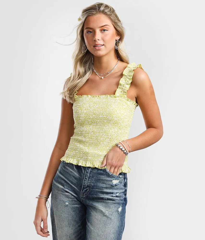 AE Cropped Smocked Tank Top