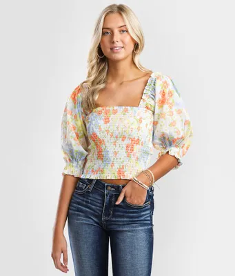Billabong Feeling Groovy Floral Cropped Top
