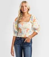 Billabong Feeling Groovy Floral Cropped Top