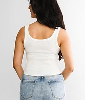 Island Flower Cropped Tank Top