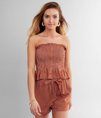 Billabong Well Grounded Smocked Tube Top