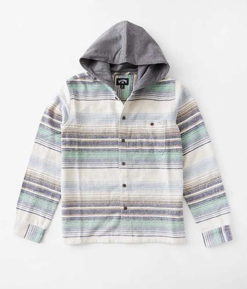 Boys - Billabong Baja Flannel Hooded Shirt