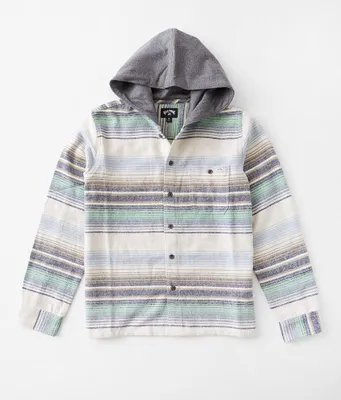 Boys - Billabong Baja Flannel Hooded Shirt