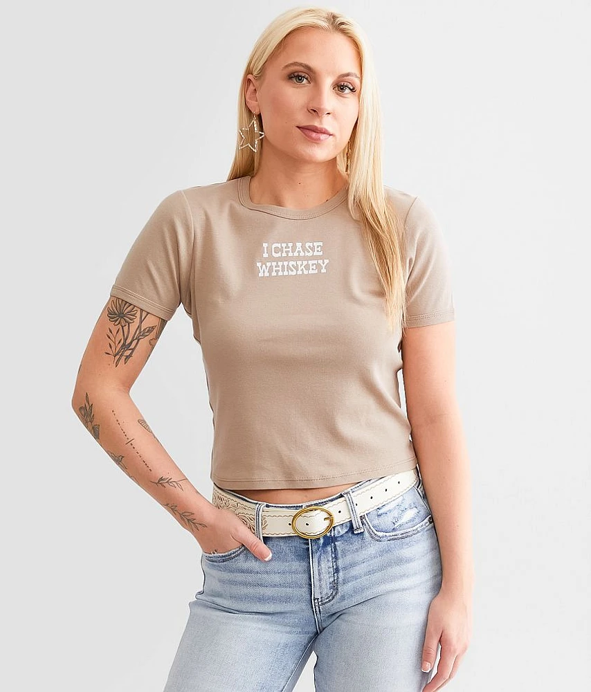 Modish Rebel I Chase Whiskey Baby Cropped T-Shirt