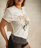 Ranchy Rhinestone Fringe T-Shirt