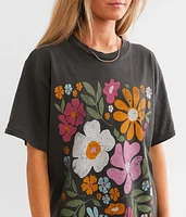 Abstract Flowers Oversized T-Shirt