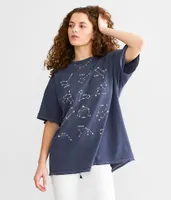 Modish Rebel Astrology Sign Oversized T-Shirt