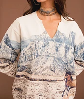 Mountainscape Horse Pullover