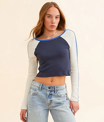 Color Block Raglan Top