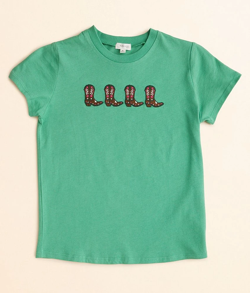 Girls - Modish Rebel Cowboy Boots T-Shirt