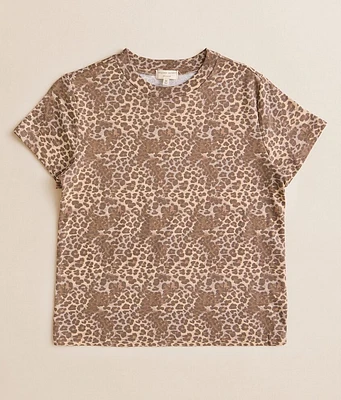Girls - Washed Leopard T-Shirt