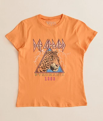Girls - Def Leppard Oversized Band T-Shirt