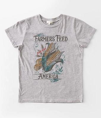 Girls - Modish Rebel Farmers Feed America T-Shirt