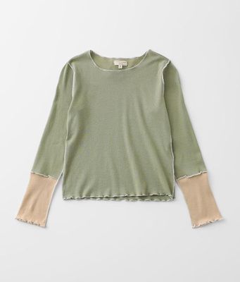 Girls - Gilded Intent Pieced Knit Top