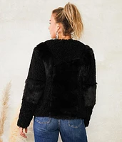 Pieced Faux Fur Jacket