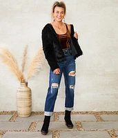 Pieced Faux Fur Jacket