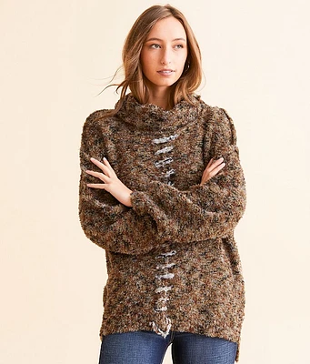 BKE Marled Eyelash Sweater