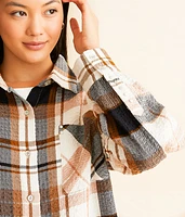 Textured Plaid Shirt