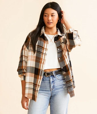 BKE Textured Plaid Shirt