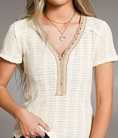Open Weave Henley