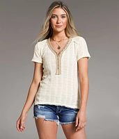Open Weave Henley