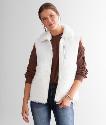 BKE Quilted Sherpa Vest