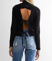 Open Back Tie Sweater