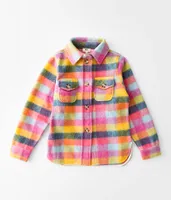 Girls - BKE Plaid Fleece Shacket