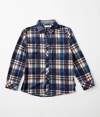 Boys - Plaid Knit Shirt