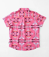 Boys - Retro Print Performance Stretch Shirt