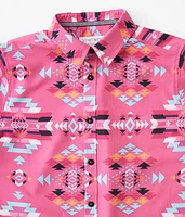Boys - Retro Print Performance Stretch Shirt