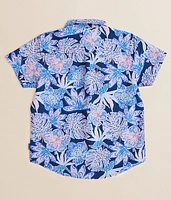 Boys - Tropical Seersucker Performance Shirt