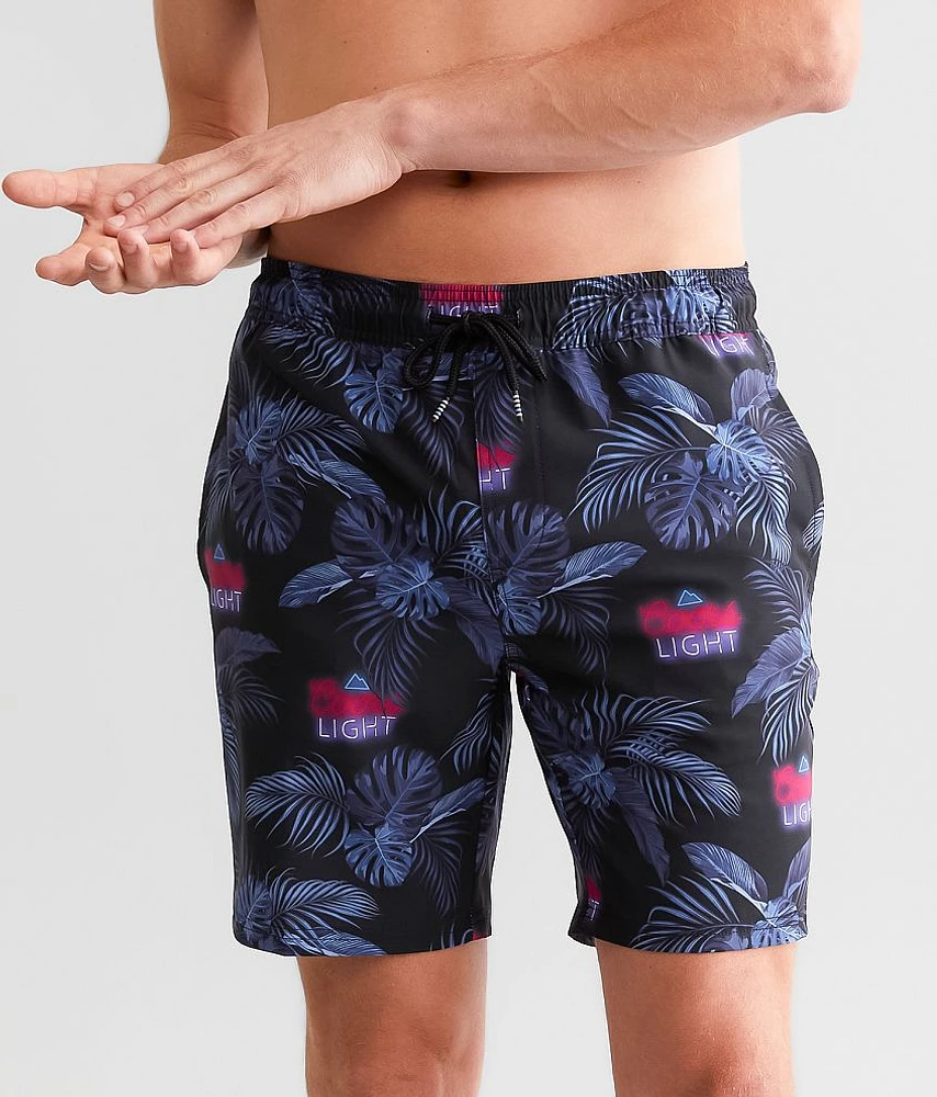 Coors Light® Fronds Stretch Swim Trunks