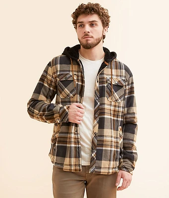 Departwest Plaid Fleece Hooded Shacket