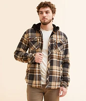 Departwest Plaid Fleece Hooded Shacket