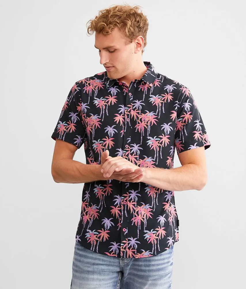 Departwest Palm Tree Performance Stretch Shirt