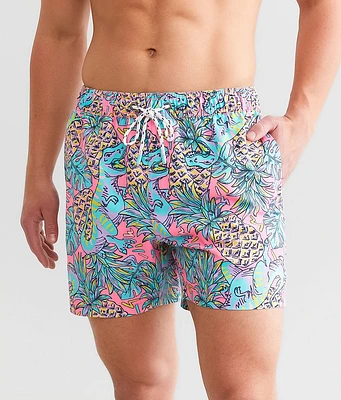 Primal Pines Stretch Swim Trunks